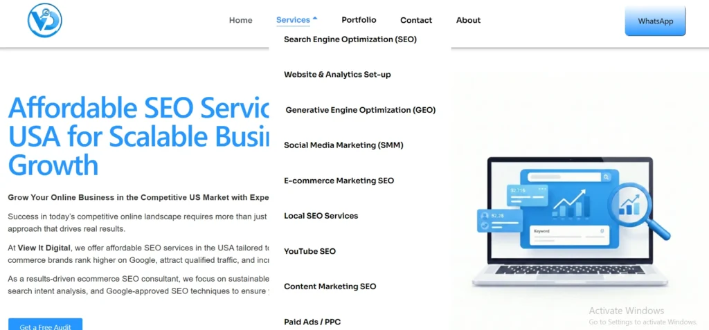 view it digital organic traffic growth google search console