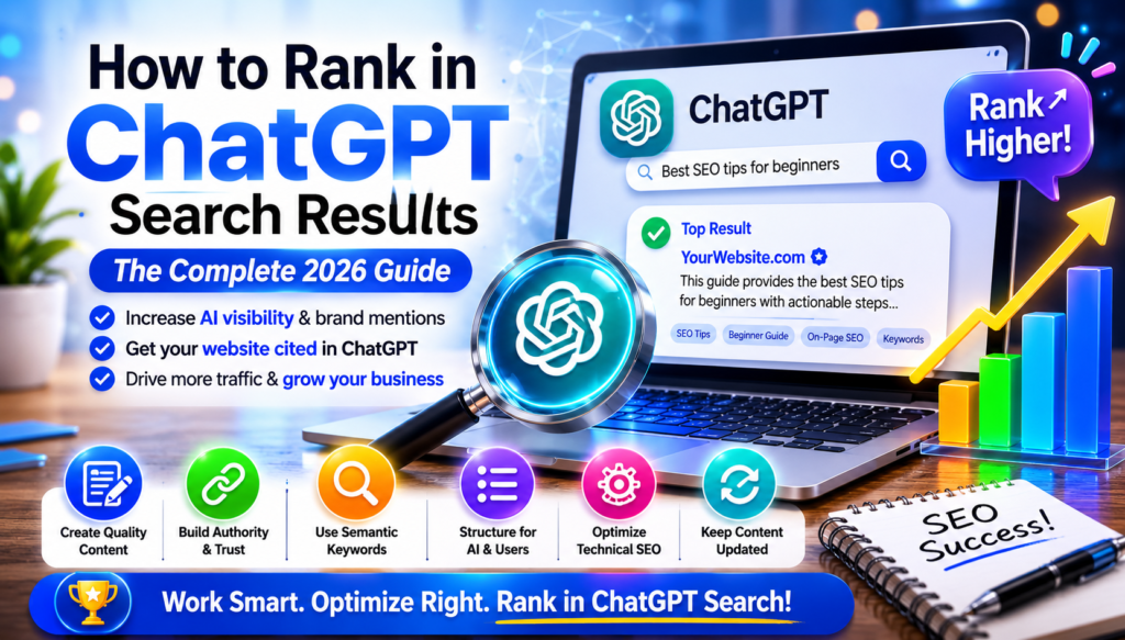 How to Rank in ChatGPT Search Results: Complete AI Search Optimization Guide 2026